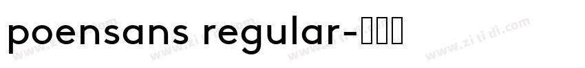 poensans regular字体转换